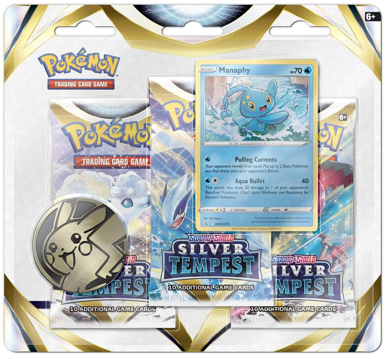Silberne Sturmwinde 3 Pack Blister Pokémon Manaphy